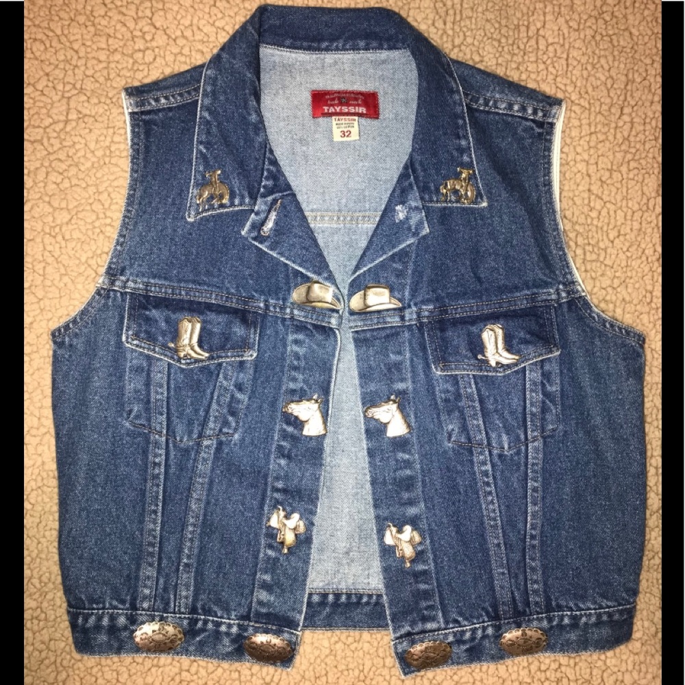 Vintage Western Jean Vest